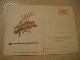 1974 Squirrel Chipmunk Ecureil Rodent Rongeur Postal Stationery Cover RUSSIA USSR Rodents Rongeurs - Rongeurs