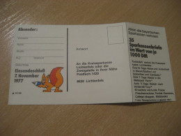 LICHTENFELS Squirrel Chipmunk Ecureil Rodent Rongeur Card GERMANY Rodents Rongeurs - Roedores