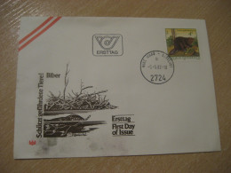 HOHE WAND 1982 Biber Beaver Castor Rodent Rongeur FDC Cancel Cover AUSTRIA Rodents Rongeurs - Roedores