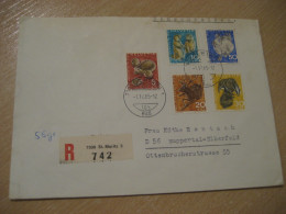 ST. MORITZ 1965 Hedgehog Herisson Rodent Rongeur ... Registered Cancel Cover SWITZERLAND Rodents Rongeurs - Roedores