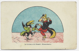 FRANCE CARTE FABLE LAFONTAINE LE CORBEAU ET LE RENARD RECONCILITAIONS - Contes, Fables & Légendes