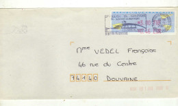 Enveloppe FRANCE Avec Vignette Affranchissement SAINT JULIEN EN GENEVOIS Station Climatique 09/04/2001 - 2000 « Avions En Papier »