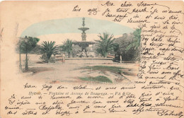 FRANCE - Hyères - Fontaine Et Avenue De Beaurega - Colorisé - Carte Postale Ancienne - Hyeres