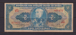 BRASIL - 1954-56 2 Cruzeiros Circulated Banknote - Brésil