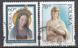 POLAND 3778-3779,used,falc Hinged - Madonnas