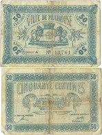 France - BILLET - Chambre De Commerce De MULHOUSE - 50 Centimes - 1918 - JP.132.01 - 15-233 - Bonds & Basic Needs