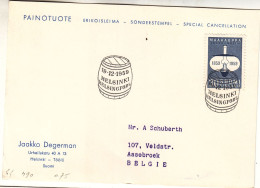 Finlande - Carte Postale De 1959 - Oblit Helsinki - Tonneau - - Cartas & Documentos