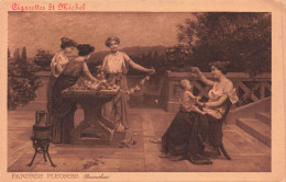 ARTS - Peintures Et Tableaux - Parures Fleuries - Des Femmes Dans Le Jardins - Carte Postale Ancienne - Schilderijen