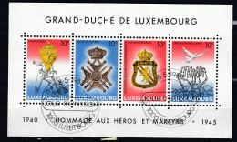 Luxembourg 1985 Anniversary Of Victory - S/S, Used (d-317a) - Blocs & Feuillets