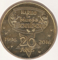 MONNAIE DE PARIS 2016 - 30 UZÈS Musée Du Bonbon Haribo - Musée Du Bonbon HARIBO - 20 Ans 1996- 2016 - 2016