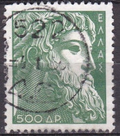 GREECE Rural Cancellation "522" On 1954 Ancient Greek Art I 500 Dr Green Vl. 681 - Postal Logo & Postmarks