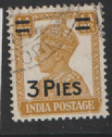 India 1946 SG 157  Overprinted 3 PIES  Fine Used - 1936-47 King George VI