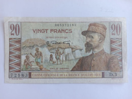 20 Francs Emile Gentil  France Afrique Equatoriale Française Caisse Centrale France Outre-mer - Other & Unclassified