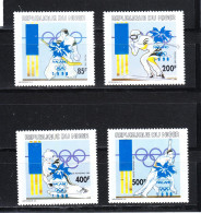 Niger   -  1996. Pre- Nagano 1988. Serie Completa Sovrastampa Blu.Complete Set With Blue Overprint.MNH - Hiver 1998: Nagano