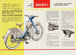 DEPLIANT ** NSU QUICKLY - LUX ** RARE Et TRES BON ETAT -  VELOMOTEUR - SCOOTER - Publicités