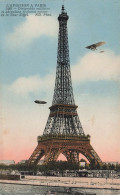 FRANCE - Paris - Dirigeable Militaire Et Aéroplane évoluant Autour De La Tour Eiffel - Colorisé - Carte Postale - Eiffelturm