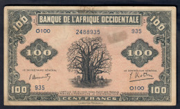 Afrique Occidentale AOF French West Africa 100 Francs 14 12 1942 WWII Lotto 079 - Stati Dell'Africa Occidentale