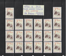 4531 De 2011 - 20 Timbres Oblitérés - Année Lunaire Chinoise DU LAPIN - 2 Scannes - Chinese New Year