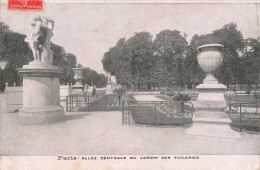 FRANCE - Paris - Allée Centrale Du Jardin Des Tuileries - Carte Postale Ancienne - Parken, Tuinen