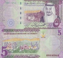 Saudi-Arabien Pick-Nr: 38b Bankfrisch 2017 5 Riyals - Arabia Saudita
