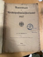 Amtsblatt Des Reichspostministerium 1927 - Damaged But Complete - Autres & Non Classés