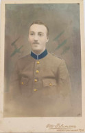 Photographie - Militaire - Soldat - Colorisé - Photo Pertermann - Daté 1920 Collée Sur Carton Dim:16.5/10.5cm - Guerra, Militari