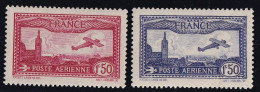 France Poste Aérienne N°5/6 - Neufs ** Sans Charnière - TB - 1927-1959 Mint/hinged