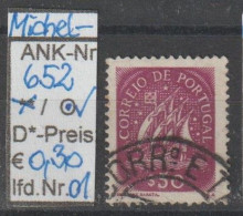 1943 - PORTUGAL - FM/DM "Karavelle" 50 C Dkl'lila - O Gestempelt - S.Scan  (port 652o 01-04) - Oblitérés