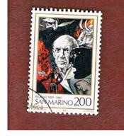 SAN MARINO - UNIF. 1083  - 1981 OMAGGIO A PABLO PICASSO   -  USATI (USED°) - Gebruikt