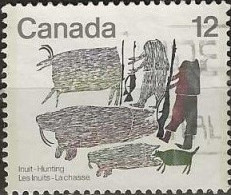 CANADA 1977 Canadian Inuits. Hunting - 12c. - Walrus Hunting FU - Oblitérés