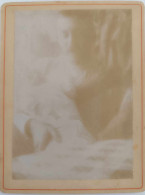 Photographie - Homme Avec Un Bébé Dans Les Bras - Collée Sur Carton Dim:12/9 Cm - Anonyme Personen