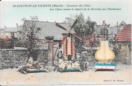 50 SAINT SAUVEUR LE VICOMTE - Souvenir Des Fêtes - Chars Avant Le Départ De La Retraite Aux Flambeaux - Saint Sauveur Le Vicomte