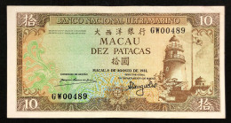 MACAU Macao 10 PATACAS 1981 Pick#59b  LOTTO 4880 - Macao