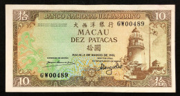 MACAU Macao 10 PATACAS 1981 Pick#59b  LOTTO 4880 - Macau