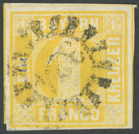 BAYERN 8II O, 1862, 1 Kr. Orangegelb, Platte II (alle Vier Ecken Rund) Mit Zentrischem MR-Stempel 324 (Münchberg), Voll- - Autres & Non Classés