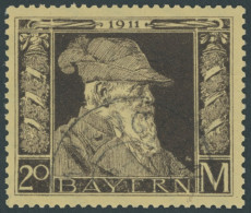 BAYERN 86-91II O, 1911, 1 - 20 M. Luitpold, Type II, 6 Prachtwerte, 20 M. Gepr. Pfenninger, Mi. 1173.- - Oblitérés