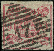 BRAUNSCHWEIG 12Aa O, 1862, 3 Sgr. Rosa, Mit Seltenem Schwarzem Nummernstempel 17 (Groß-Winningstedt), Kabinett, Gepr. La - Brunswick