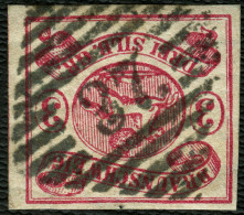 BRAUNSCHWEIG 12Ab O, 1862, 3 Sgr. Karmin, Schwarzer Nummernstempel 37 (Schöningen), Gepr. Bühler Mi. 350,- - Brunswick