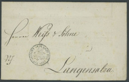 PREUSSEN 1831, Dekorativer Fuhrmannsbrief Von NORDHAUSEN Nach Langensalza, Mit Zollstempel, Pracht - Prefilatelia