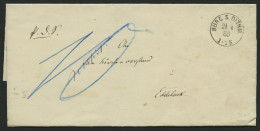 SCHLESWIG-HOLSTEIN BURG S. DITHM., K1 Auf Dienstbrief (1885) Nach Eddelack, Pracht - Préphilatélie