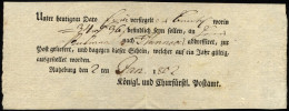 SCHLESWIG-HOLSTEIN RATZEBURG, Ortsdruck Auf Einlieferungsschein: Unter Heutigem Dato.... (1802), Pracht - Préphilatélie