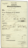 SCHLESWIG-HOLSTEIN SEGEBERG, Handschriftlich Auf Fahrpost-Einlieferungsschein (1852), Pracht - Vorphilatelie