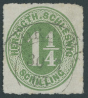 SCHLESWIG-HOLSTEIN 4 O, NORBURG, K2 Auf 11/4 S. Dunkelgelblichgrün, Feinst - Schleswig-Holstein