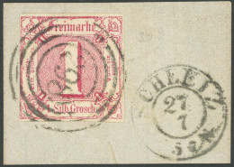 THURN Und TAXIS 29 BrfStk, 1863, 1 Sgr. Karminrot, Nummernstempel 298 Und Nebenstempel SCHLEIZ, Voll-breitrandig, Kabine - Autres & Non Classés