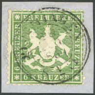 WÜRTTEMBERG 18xI BrfStk, 1860, 6 Kr. Hellgrün Mit Plattenfehler Einbuchung In Der Linken Randlinie Neben Erstem E In Kre - Andere & Zonder Classificatie