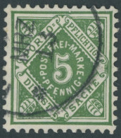 WÜRTTEMBERG 114II O, 1906, 5 Pf. Schwarzgrün Mit Plattenfehler Kerbe Rechts In Oberer Randlinie, Pracht, Gepr. Infla, Mi - Sonstige & Ohne Zuordnung