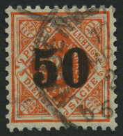 WÜRTTEMBERG 188 O, 1923, 50 Auf 25 Pf. Rotorange, Pracht, Gepr. Klinkhammer, Mi. 1100.- - Other & Unclassified