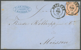 NDP 15 BRIEF, 1869, 5 Gr. Olivbraun, Einzelfrankatur Auf Ortsbrief MEISSEN, Feinst - Andere & Zonder Classificatie