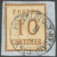 NDP 5Ia BrfStk, 1870, 10 C. Orangebraun, Spitzen Nach Oben, K2 K.P.R. FELDPOST RELAIS Nr. 20, Senkrechte Büge Sonst Prac - Sonstige & Ohne Zuordnung