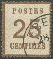 NDP 7Ia O, 1870, 25 C. Mittelbraun, Spitzen Nach Oben, üblich Gezähnt Pracht, Gepr. Drahn, Mi. 100.- - Autres & Non Classés